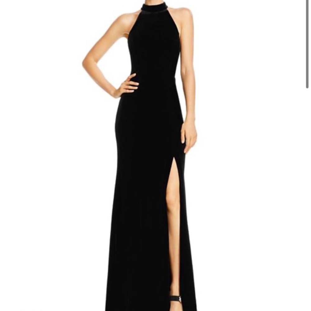 Bloomingdales Black Velvet Long Dress